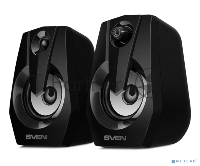 Колонки Sven 370 2.0 чёрные (2x2W, USB, RGB подсветка)