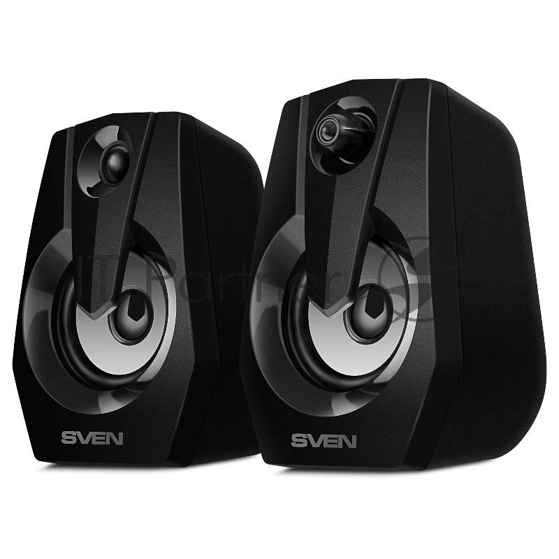 Колонки Sven 370 2.0 чёрные (2x2W, USB, RGB подсветка)