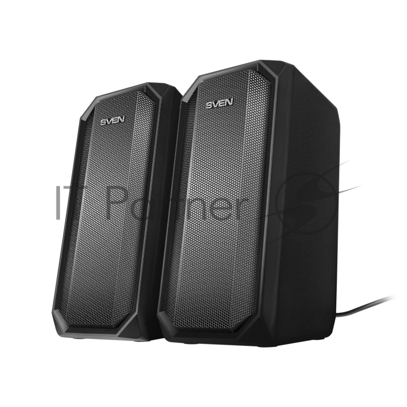 Колонки Sven 420 2.0 чёрные (2x5W, USB, Bluetooth, RGB подсветка, ПДУ)