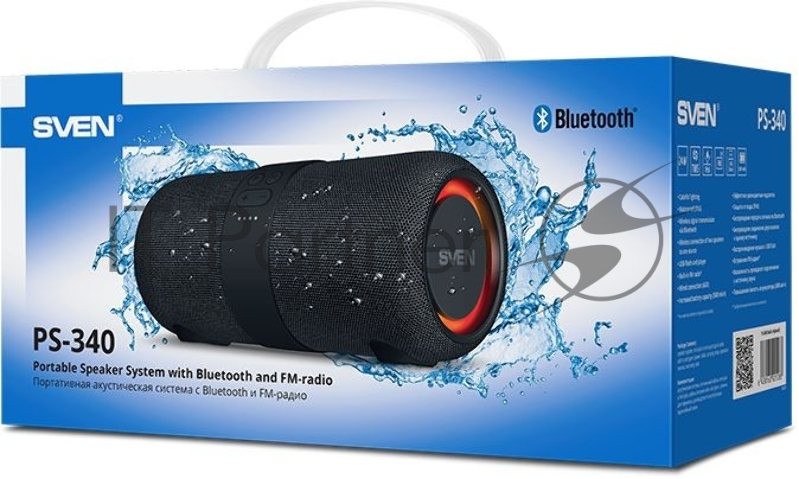 Мобильные колонки Sven PS-340 2.0 чёрные