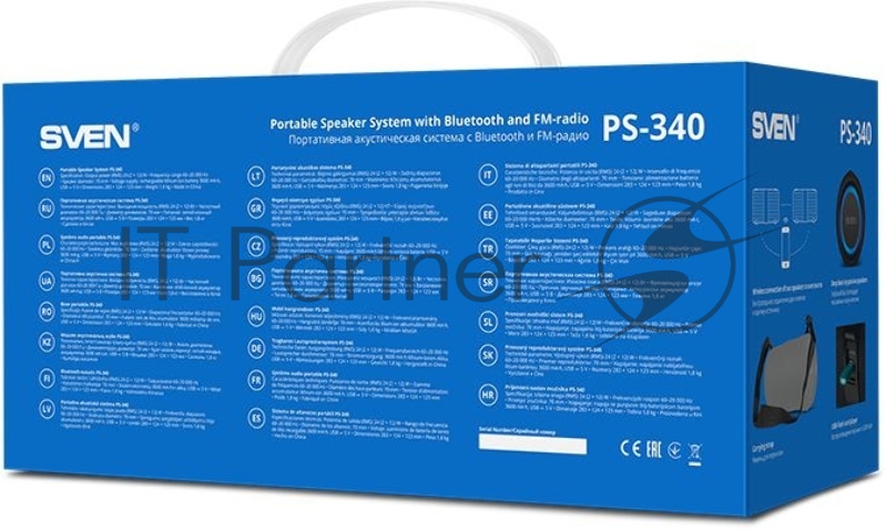 Мобильные колонки Sven PS-340 2.0 чёрные