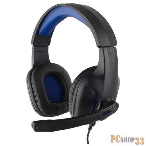 Наушники Gembird MHS-G205, код Survarium, черн/син, рег громкости, каб 1.8м