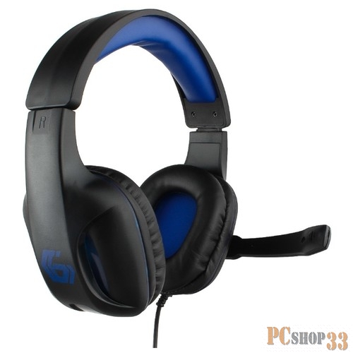 Наушники Gembird MHS-G205, код Survarium, черн/син, рег громкости, каб 1.8м