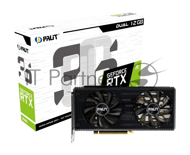 Видеокарта Palit PCI-E nVidia GeForce RTX 3060 12Gb PA-RTX3060 DUAL LHR retal (NE63060019K9-190AD)