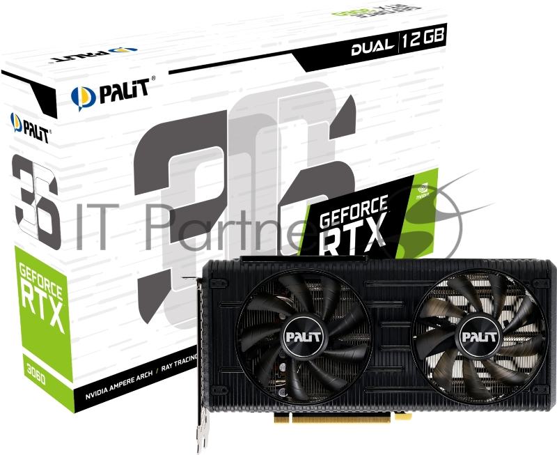 Видеокарта Palit PCI-E nVidia GeForce RTX 3060 12Gb PA-RTX3060 DUAL LHR retal (NE63060019K9-190AD)