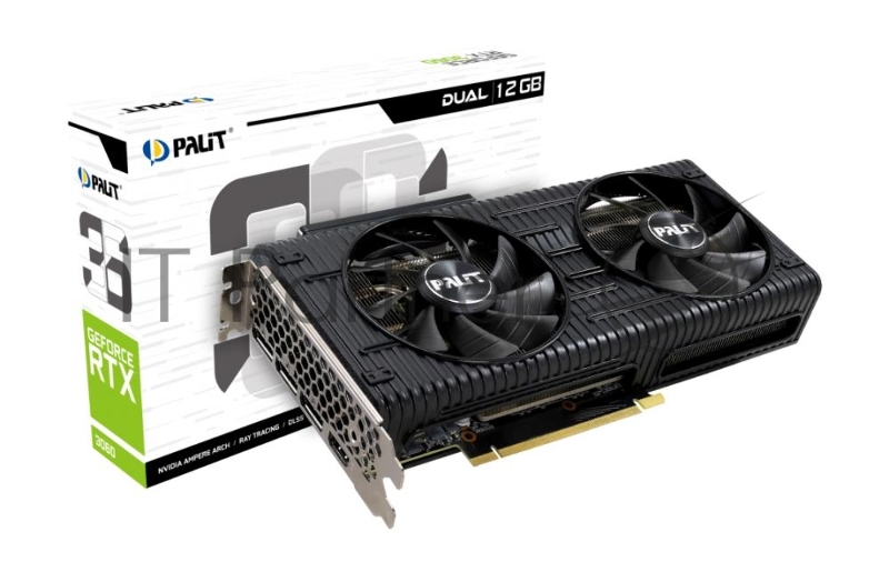 Видеокарта Palit PCI-E nVidia GeForce RTX 3060 12Gb PA-RTX3060 DUAL LHR retal (NE63060019K9-190AD)