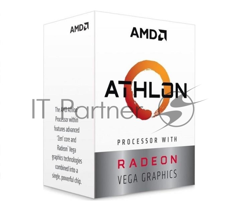 Процессор AMD Athlon 200GE BOX Radeon Vega Graphics 35W, 2C/4T, 3.2Gh(Max), 5MB(L2+L3), AM4 (YD200