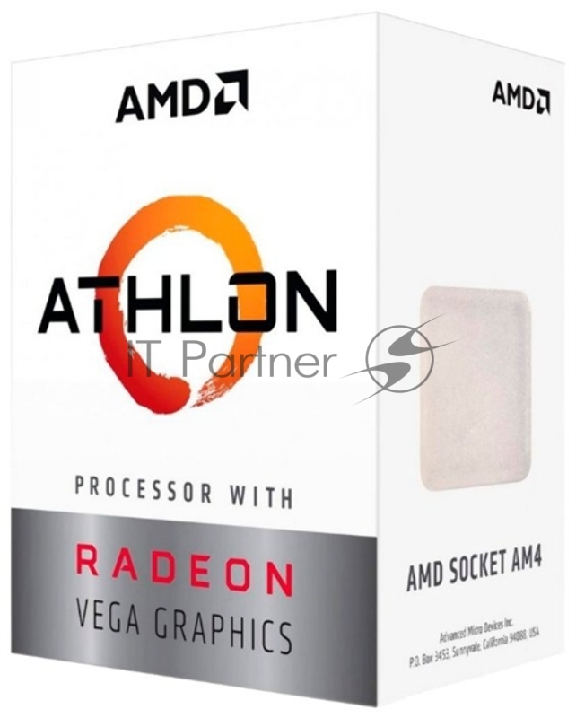 Процессор AMD Athlon 200GE BOX Radeon Vega Graphics 35W, 2C/4T, 3.2Gh(Max), 5MB(L2+L3), AM4 (YD200