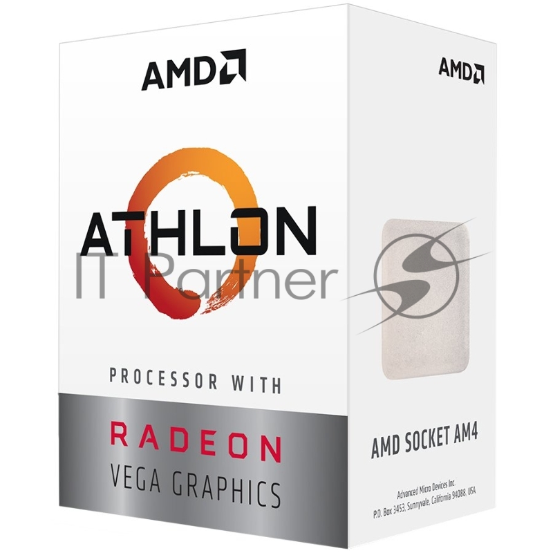 Процессор AMD Athlon 200GE BOX Radeon Vega Graphics 35W, 2C/4T, 3.2Gh(Max), 5MB(L2+L3), AM4 (YD200