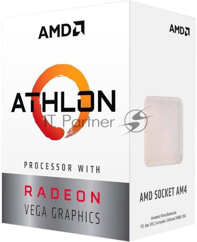 Процессор AMD Athlon 200GE BOX Radeon Vega Graphics 35W, 2C/4T, 3.2Gh(Max), 5MB(L2+L3), AM4 (YD200