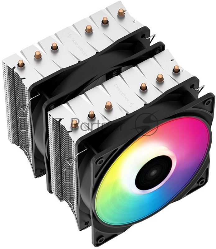 Устройство охлаждения(кулер) Deepcool Neptwin V3 Soc-AM4/1151/1200/1700 4-pin 15-27dB Al+Cu 220W 1000gr LED Ret