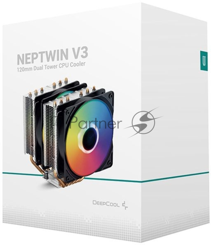 Устройство охлаждения(кулер) Deepcool Neptwin V3 Soc-AM4/1151/1200/1700 4-pin 15-27dB Al+Cu 220W 1000gr LED Ret