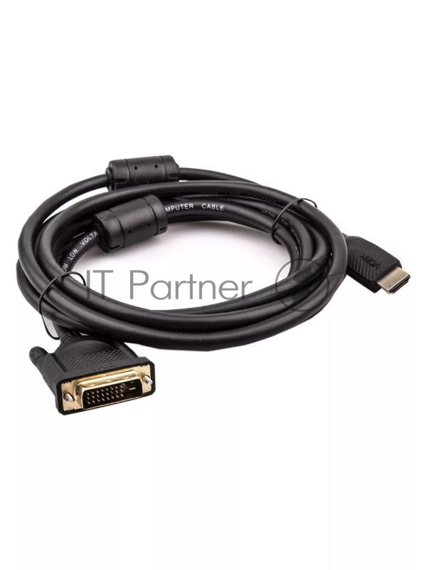 Кабель HDMI AM/DVI(24+1)M, 3м, CU, 1080P@60Hz, 2F, VCOM <CG484GD-3M>