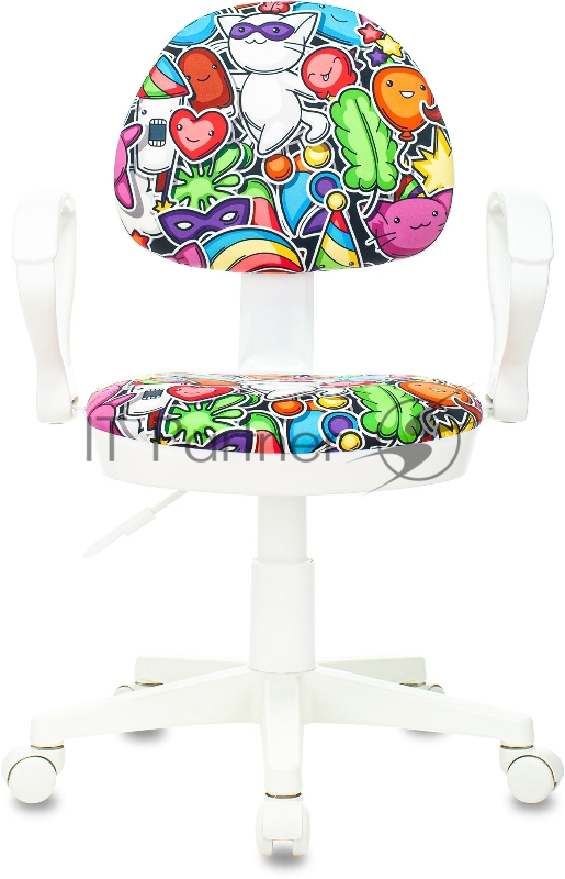 Кресло детское Бюрократ KD-3/WH/ARM мультиколор маскарад крестовина пластик пластик белый