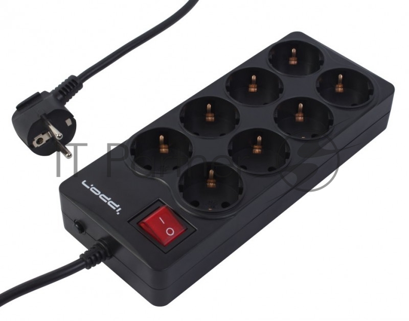 Сетевой фильтр Ippon BK-238 3м (8 розеток) черный (коробка)