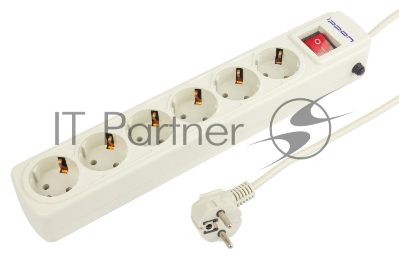Сетевой фильтр Ippon BK252 5м (6 розеток) белый (коробка)