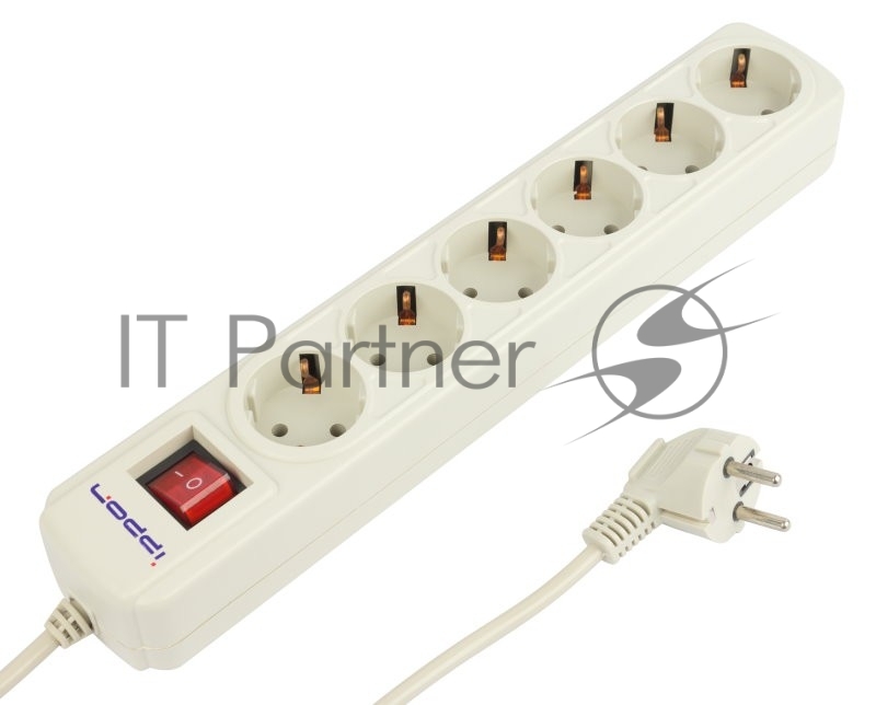Сетевой фильтр Ippon BK252 5м (6 розеток) белый (коробка)