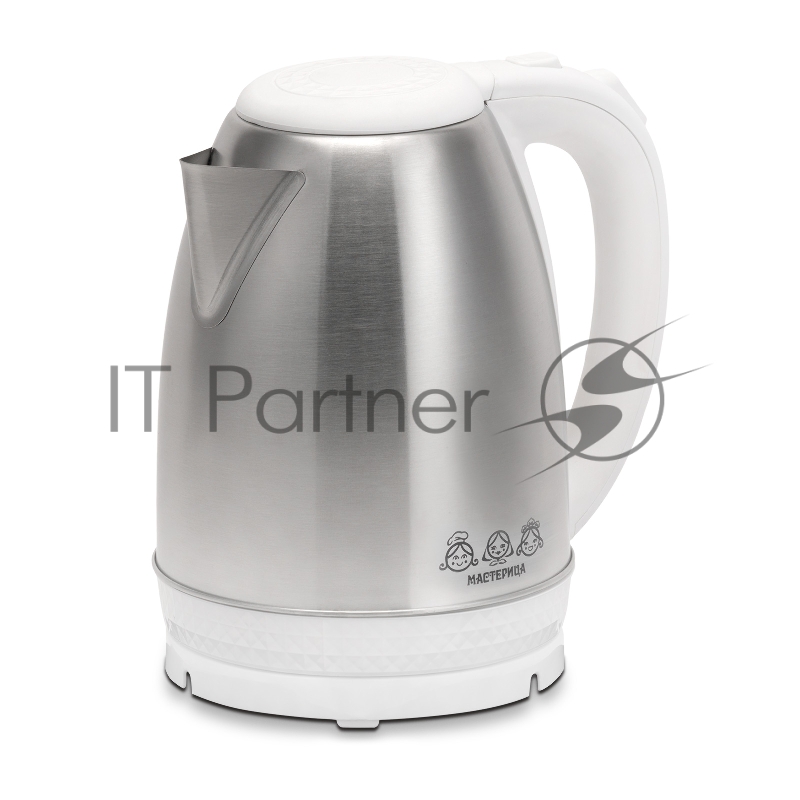 Чайник электрический Мастерица EK-1801М 1,8л, нержавейка, белый (12)