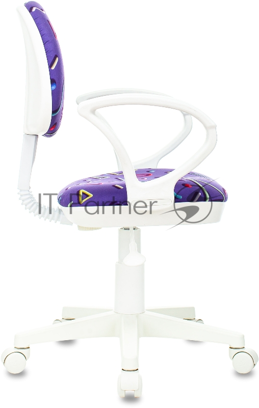 Кресло детское Бюрократ KD-3/WH/ARM фиолетовый Sticks 08 крестовина пластик пластик белый