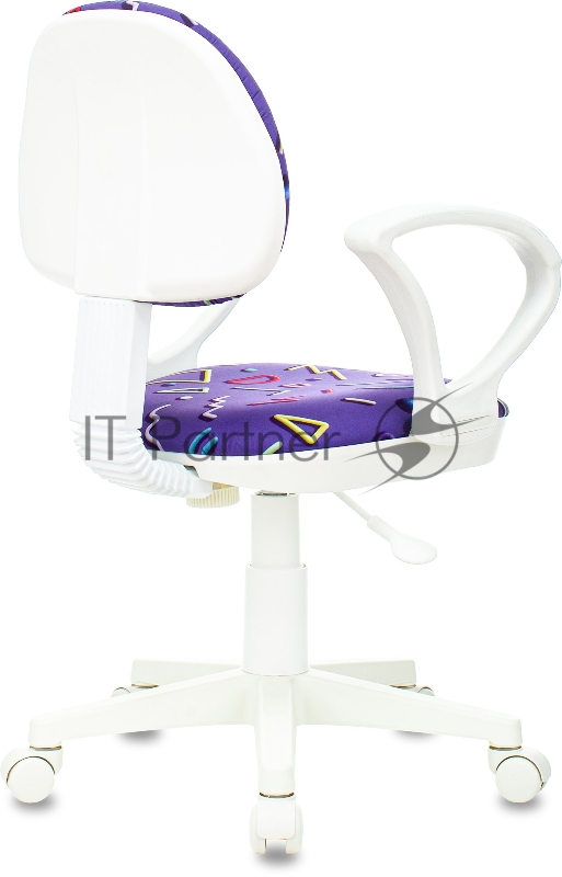 Кресло детское Бюрократ KD-3/WH/ARM фиолетовый Sticks 08 крестовина пластик пластик белый
