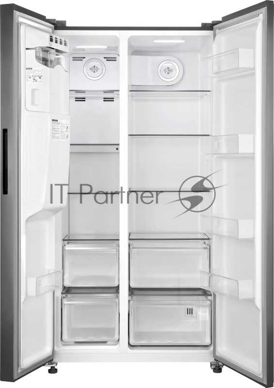 Холодильник Weissgauff WSBS 695 NFX Inverter Ice Maker нержавеющая сталь (двухкамерный)