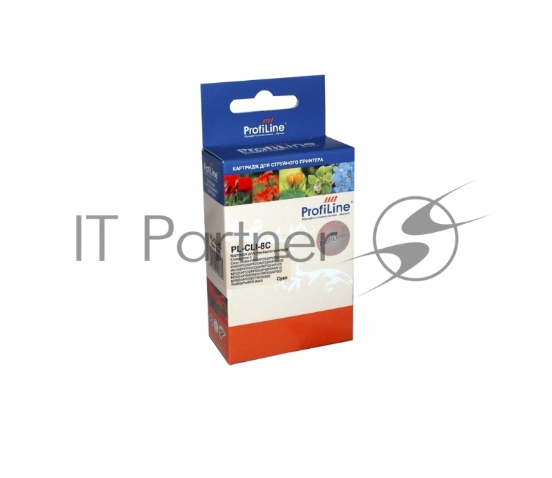 Картридж PL-CLI-8C для принтеров Canon Pixma iP3300/iP6600D/MP950 с чипом Cyan водн ProfiLine