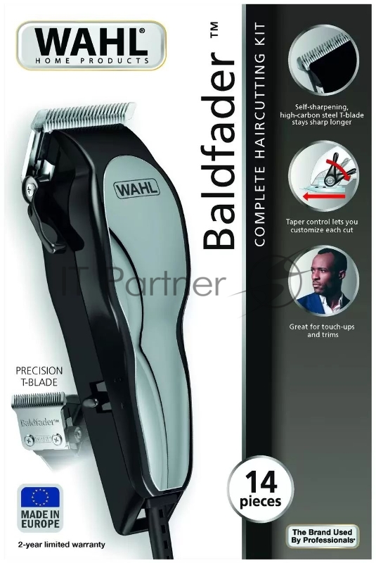Машинка для стрижки Wahl Baldfader черный