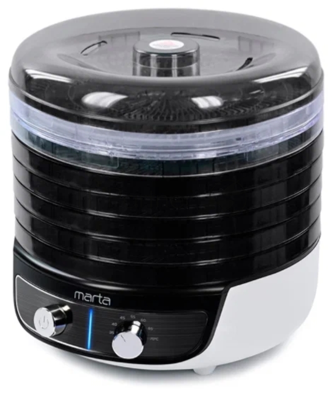 Сушилка для овощей и фруктов MARTA MFD-8017PS темный обсидиан