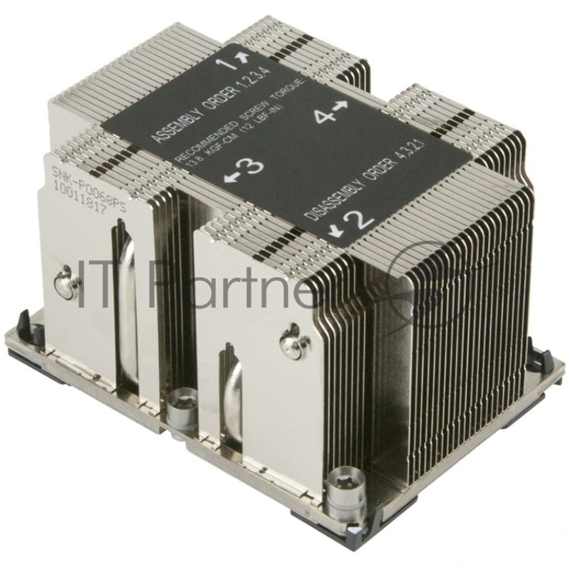 Радиатор Supermicro SNK-P0068PS 2U Passive CPU HS for X11 Purley, Narrow Retention Mechanism