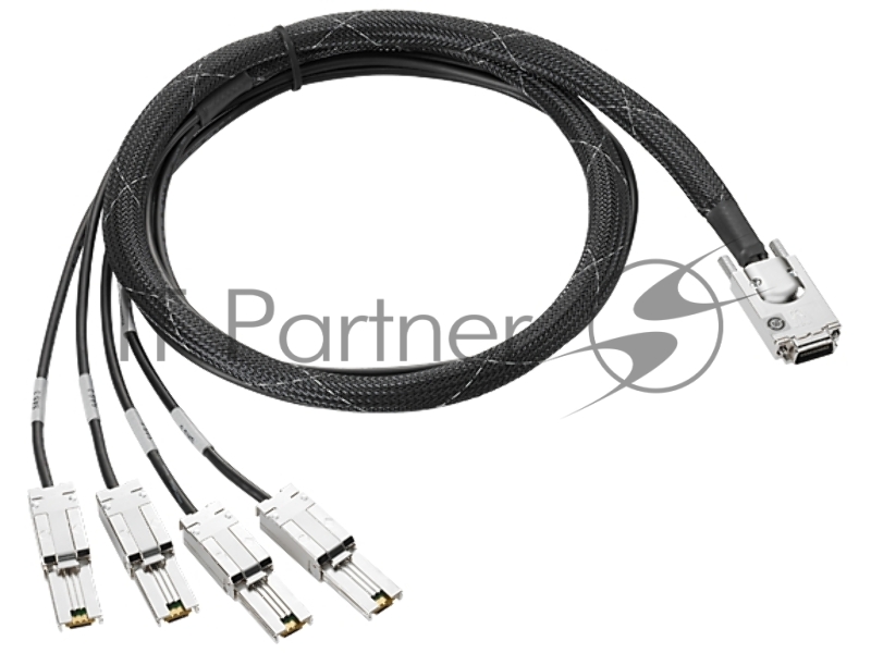 Кабель HPE HPE Mini SAS High Density to Dual 2-lane Mini SAS High Density External Fanout 1 Meter Cable