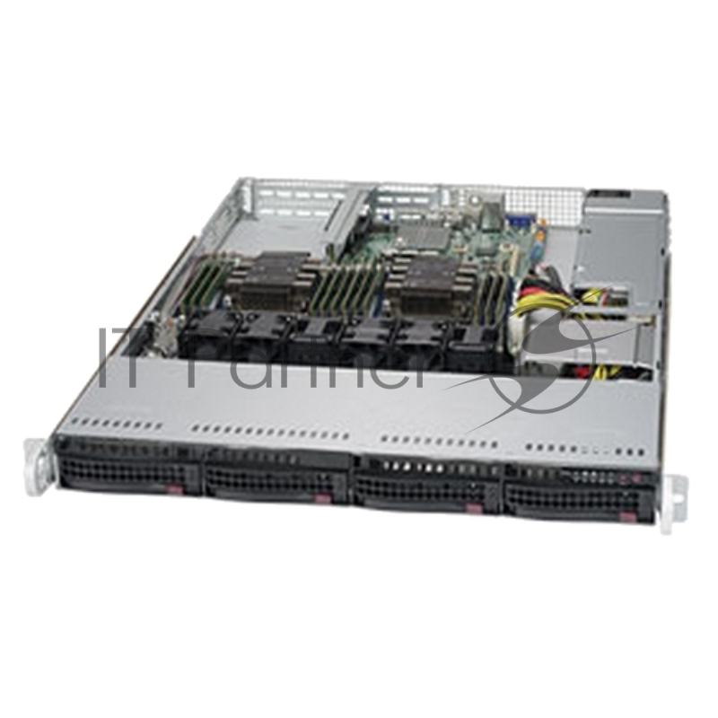 Корпус Supermicro CSE-815TQC-605WB, 1U, WIO.