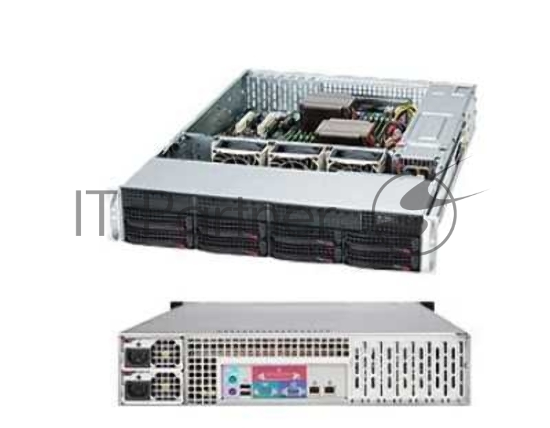 Корпус SuperMicro CSE-825TQC-R802LPB 2U SC825TQC 8 x 3.5 hot-swap SAS3/SATA LP Chassis w/ Red. 800W PWS