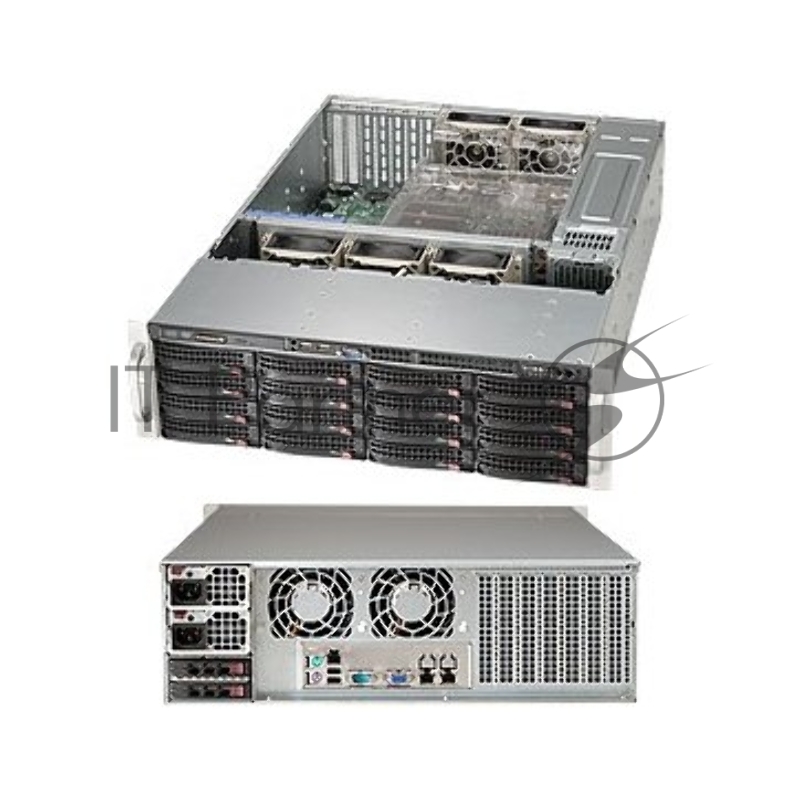 Корпус Supermicro CSE-836BA-R920B 3U chassis/16x 3.5 hot-swap drive/920W Redundant