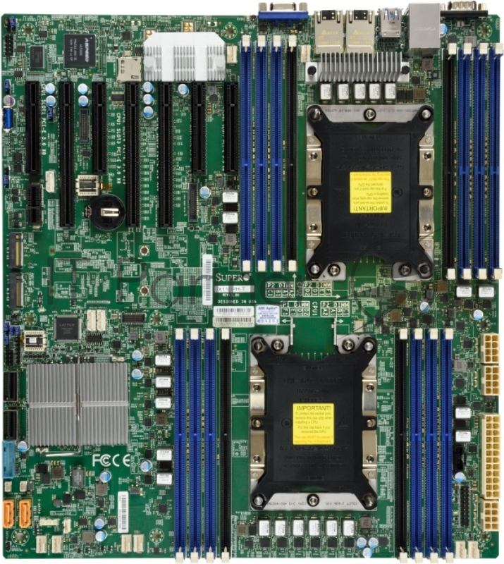 Материнская Плата SuperMicro MBD-X11DPH-I-O Soc-2011 iC621 eATX 16xDDR4 10xSATA3 SATA RAID 88E1512 2хGgbEth Ret