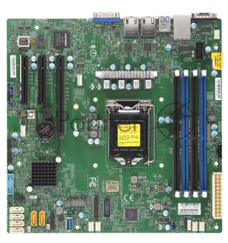 Материнская плата Supermicro MBD-X11SCL-F-O - microATX, LGA1151v2, iC242, 4xDDR4, 6xSATA, 2x1GbE, IPMI, VGA
