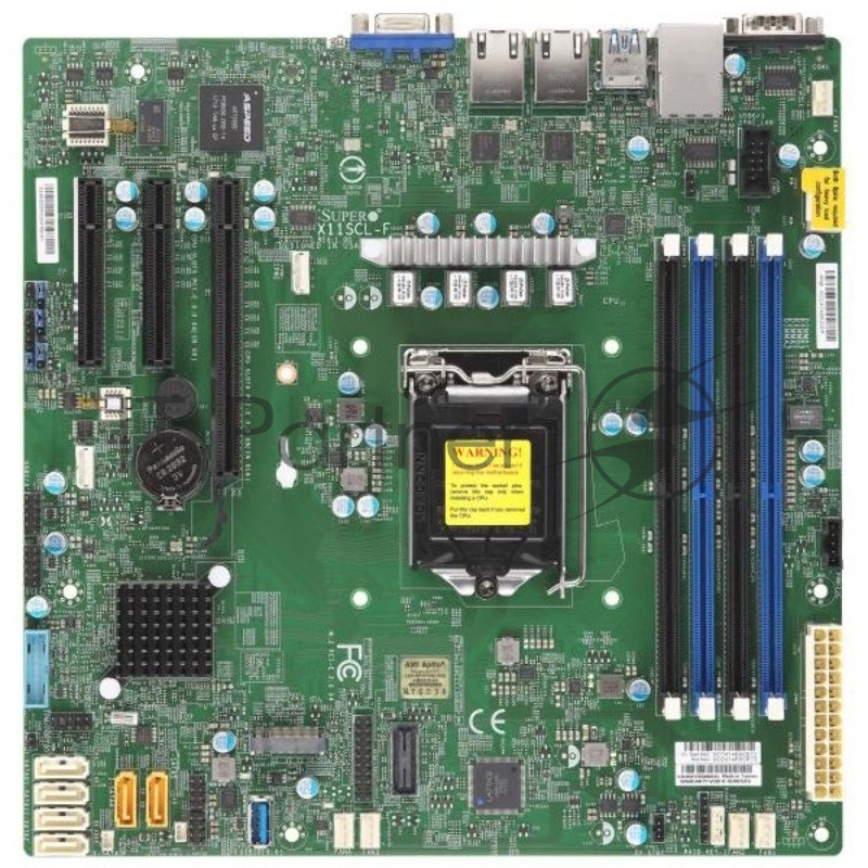 Материнская плата Supermicro MBD-X11SCL-F-O - microATX, LGA1151v2, iC242, 4xDDR4, 6xSATA, 2x1GbE, IPMI, VGA