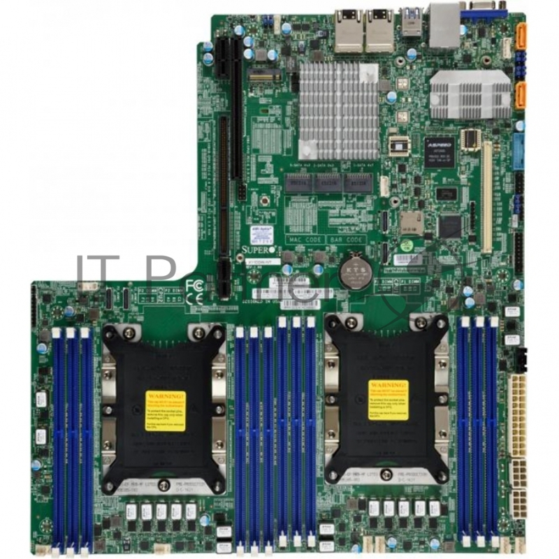 Материнская плата SuperMicro MBD-X11DDW-NT-B 12.3 x 13.4 LGA 3647 Up to 1.5TB 3DS ECC RDIMM ntel® C622 controller for 14 SATA3 6 USB 3.0 ports (4 rear + 2 headers) Type A 1 VGA port