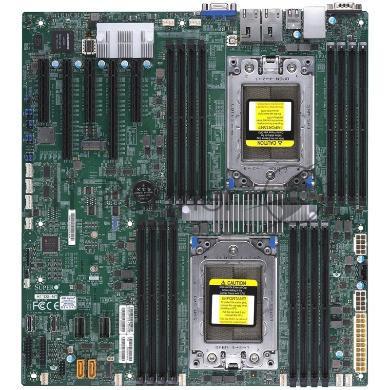 Материнская плата SuperMicro MBD-H11DSi-NT-O Single AMD EPYC™ 7000-Series/Up to 2TB Registered ECC/2 PCI-E 3.0 x16,3 PCI-E 3.0 x8/10 SATA3, 1 M.2, 2 SATA DOM/2x 10GBase-T/IPMI