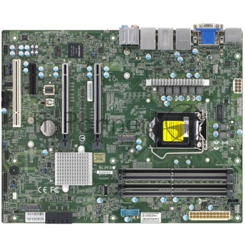 Материнская плата SuperMicro MBD-X12SCA-F-O Single LGA1200, Intel® W480, 4xDDR4, 4xSATA (RAID 0,1,5,10), 2x1GbE (Intel® I219LM + i225LM), IPMI 2.0 with LAN, 2x PCI-Ex16 + PCI-Ex4, 5V PCI 32bit, 2x M.2 PCI-e3.0x4 (2280/22110), Audio ALC 888S, VGA port