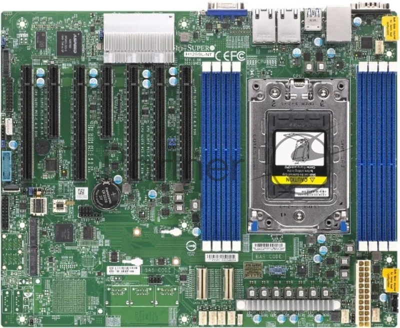 Материнская плата SuperMicro MBD-H12SSL-NT-B ,AMD EPYC (Socket SP3), 8xDDR4, 16xSATA (or 4xNVMe), 2xM.2, 2xDOM, 2x10GbE (Broadcom BCM57416), IPMI, 5xPCI-Ex16 + 2xPCI-Ex8, Video port