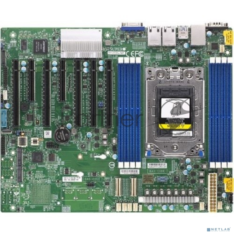 Материнская плата SuperMicro MBD-H12SSL-NT-B ,AMD EPYC (Socket SP3), 8xDDR4, 16xSATA (or 4xNVMe), 2xM.2, 2xDOM, 2x10GbE (Broadcom BCM57416), IPMI, 5xPCI-Ex16 + 2xPCI-Ex8, Video port