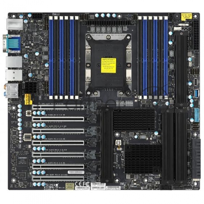 Материнская плата SuperMicro MBD-X11SPA-T-B 2nd Gen Intel® Xeon® Scalable Processors and Intel® Xeon® Scalable Processors, Intel® Xeon® W-32xx Processor, Single Socket LGA-3647 (Socket P) supported, CPU TDP supports 205W TDP, Intel® C621,