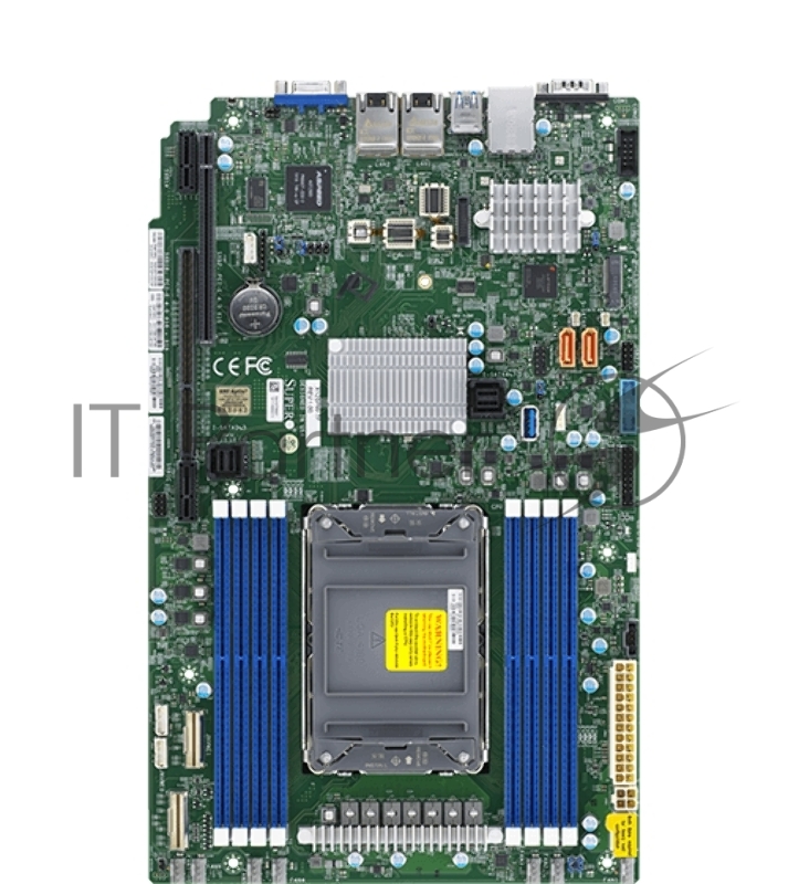 Плата материнская SuperMicro MB Single Socket LGA-4189 (Socket P+) supported/Up to 2TB 3DS ECC RDIMM/1 PCI-E 4.0 x16/1 PCI-E 4.0 x32/4 PCI-E 4.0 NVMe x4/Dual LAN/2 SuperDOM