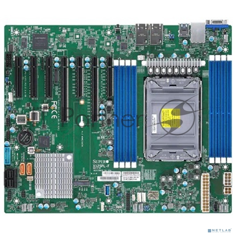 Материнская плата MBD-X12SPL-F-B 3rd Gen Intel®Xeon®Scalable processors,Single Socket LGA-4189(Socket P+)supported,CPU TDP supports Up to 270W TDP,Intel® C621A,Up to 2TB 3DS ECC RDIMM,DDR4-3200MHz Up to 2TB Intel®Optane™Persistent Memory, in 8 DIMM s