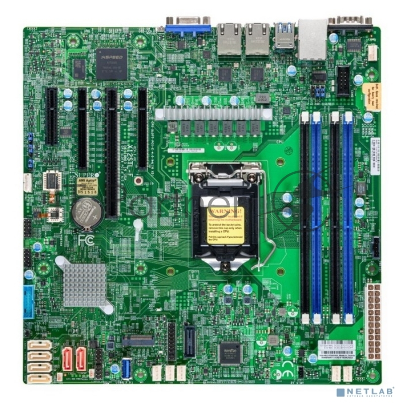 Материнская плата MBD-X12STL-F-B Intel® Xeon® E-2300 Processor, 10th Generation Intel® Pentium® Processor, Single Socket LGA-1200 (Socket H5) supported,CPU supports Up to 95W TDP,Intel® C252,Up to 128GB Unbuffered ECC UDIMM,DDR4-3200MHz, in 4 DIMM s