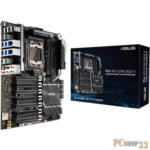 Материнская плата для рабочих станций ASUS PRO WS X299 SAGE II /LGA-2066,X299 II,8DIMM,7PCIE