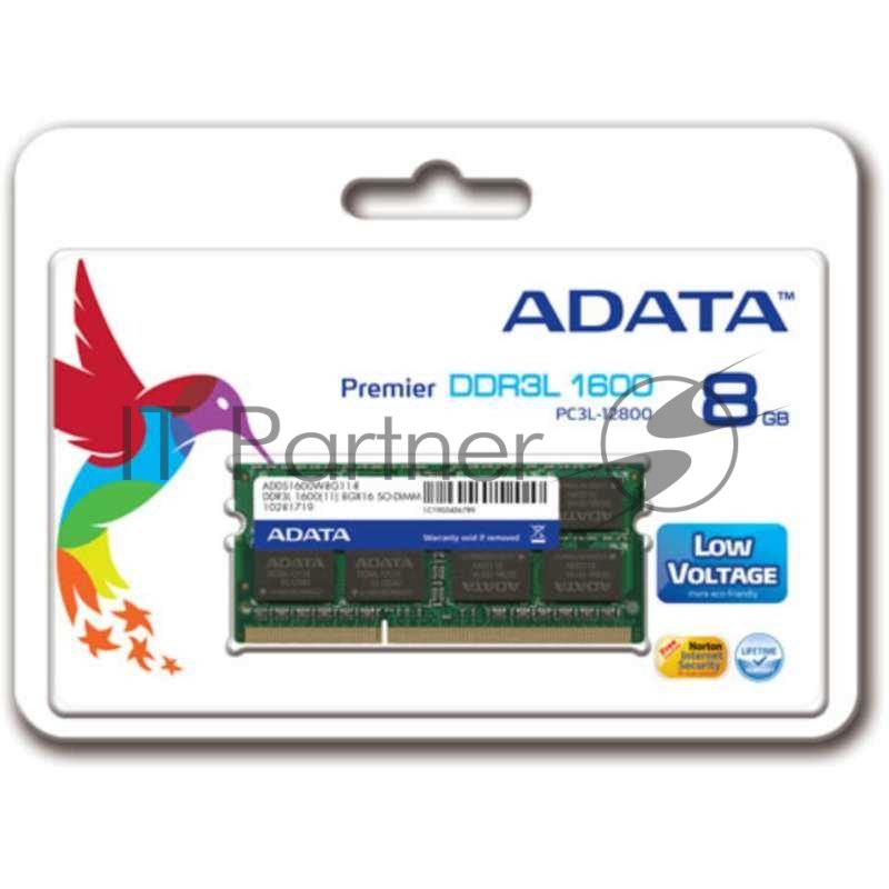 Память 8GB DDR3L SO DIMM 1600 512x8, Low voltage