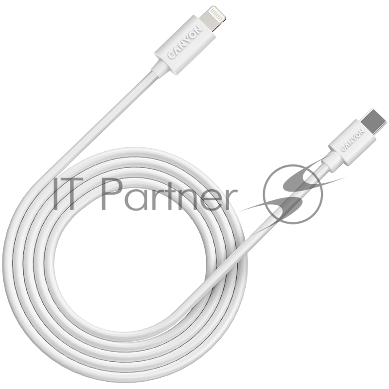 Кабель Type C to lightning ,5V3A, 9V2.22A ,PD20W, power cord:18AWG*4C, Signal cord:28AWG*4C, data transfer speed:8M/s, OD4.5MM,2M, PVC, white, Rohs