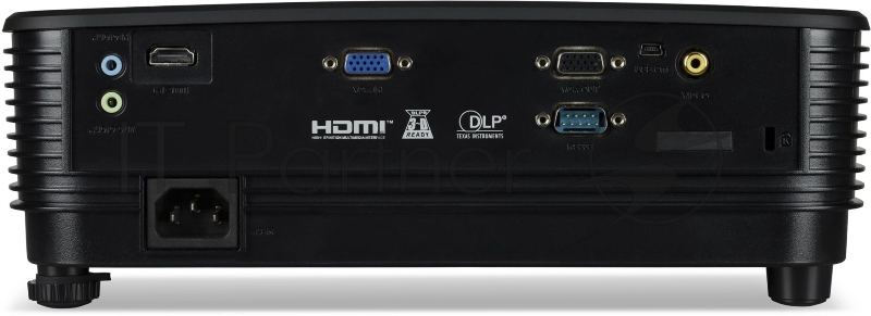 Проектор Acer X1123HP black (DLP, 800x600, 4000Lm, 1.96-2.15:1, 20000:1, VGA, HDMI, Composite, USB-B) (MR.JSA11.001)