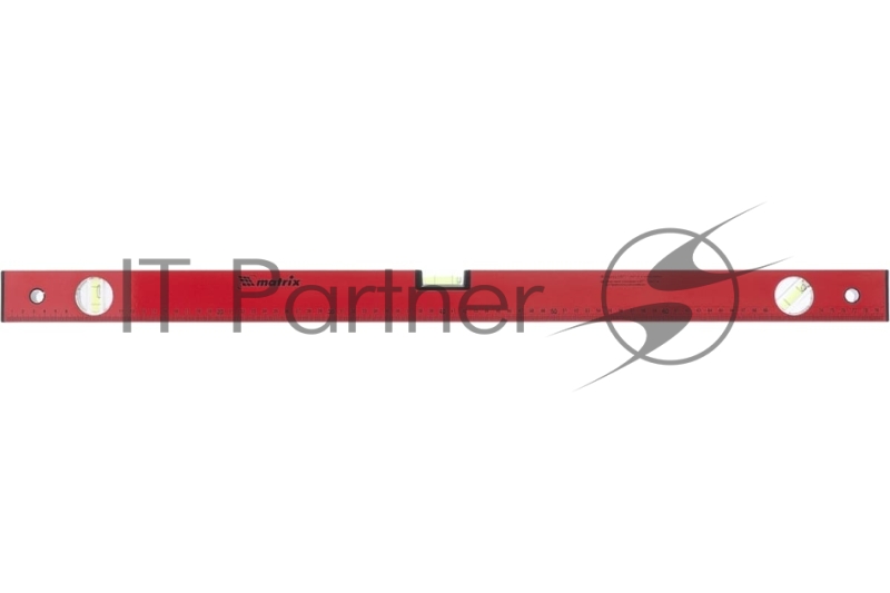 Уровень 800 мм MATRIX 3 глазка, линейка, алюминиевый, красный, 33226